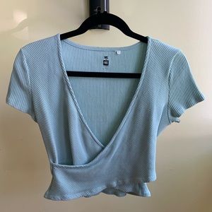Me To We Surplice Wrap T-Shirt